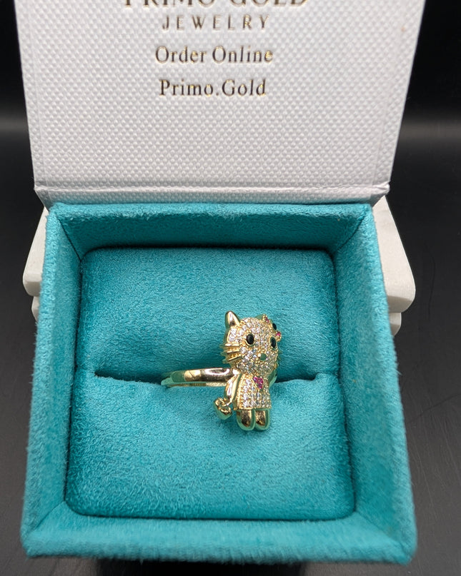14K Gold Large Hello Kitty Ring