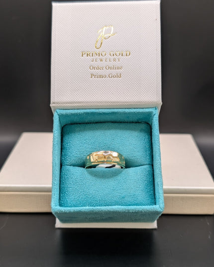 14K Gold Round Nugget Ring