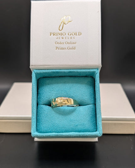 14K Gold Round Nugget Ring