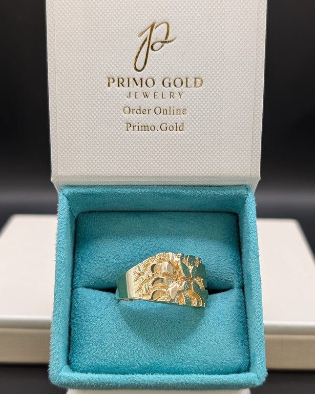 14K Gold Large Classic Nugget Ring