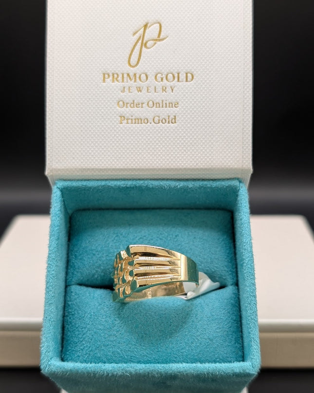 14K Gold Nugget Ring Large