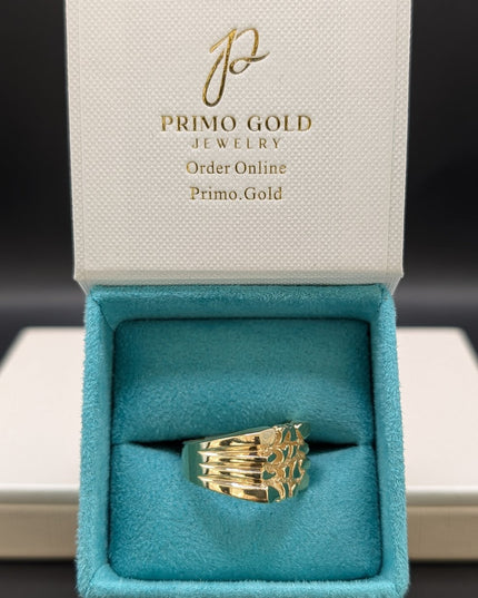 14K Gold Nugget Ring Large
