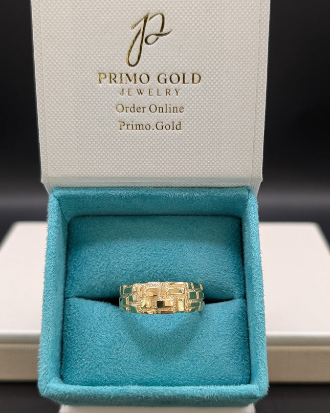 14K Gold Smooth Nugget Ring
