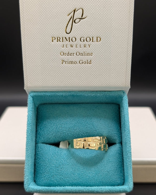 14K Gold Smooth Nugget Ring