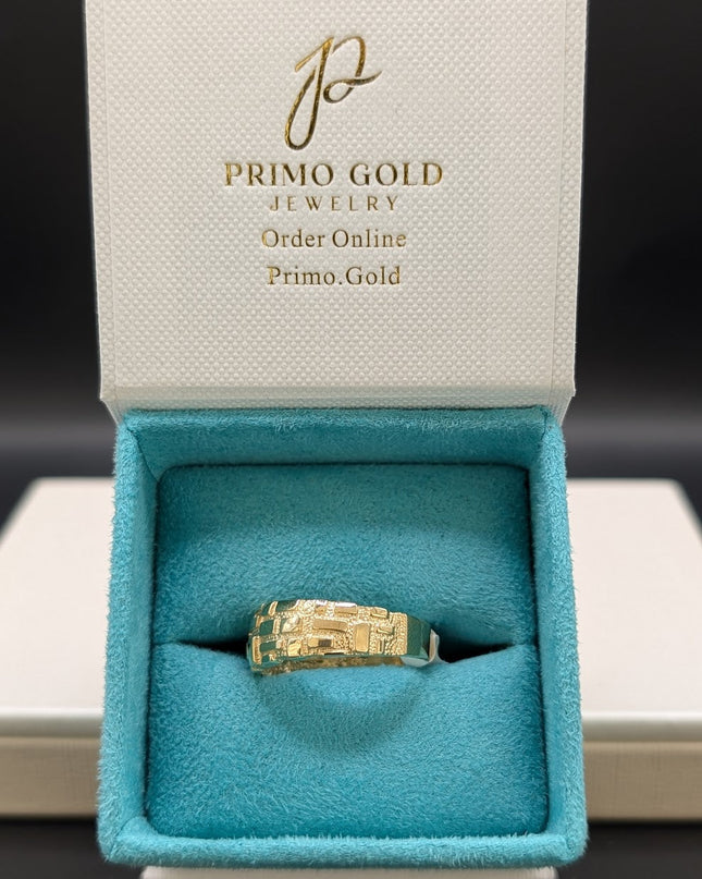 14K Gold Smooth Nugget Ring