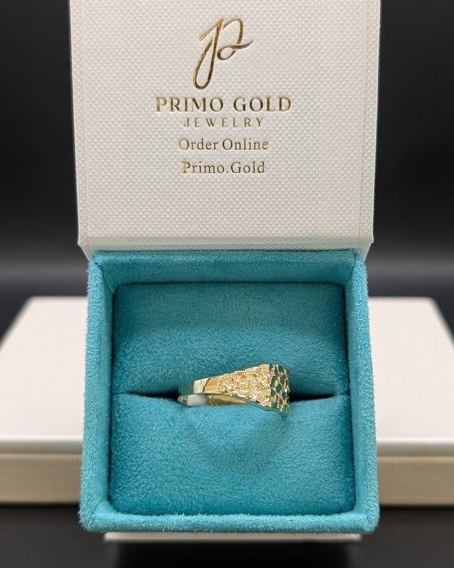 14K Gold Nugget Ring