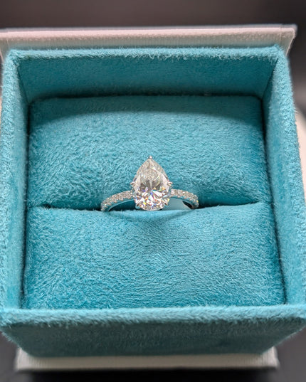 Pear Cut w/ Eternity Engagement Ring