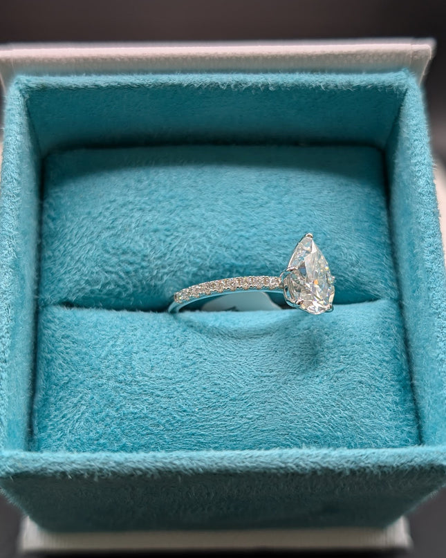 Pear Cut w/ Eternity Engagement Ring