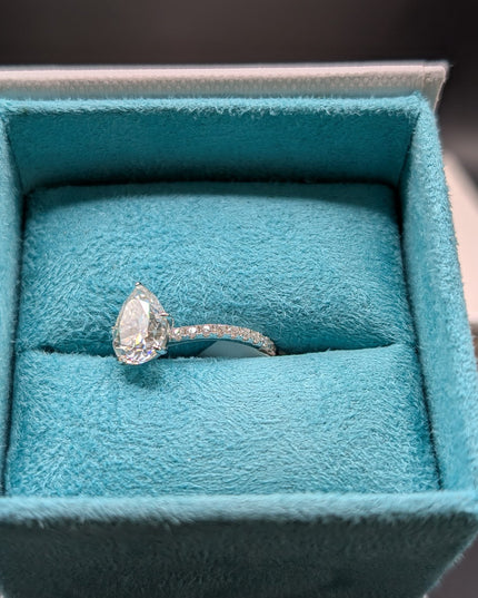 Pear Cut w/ Eternity Engagement Ring
