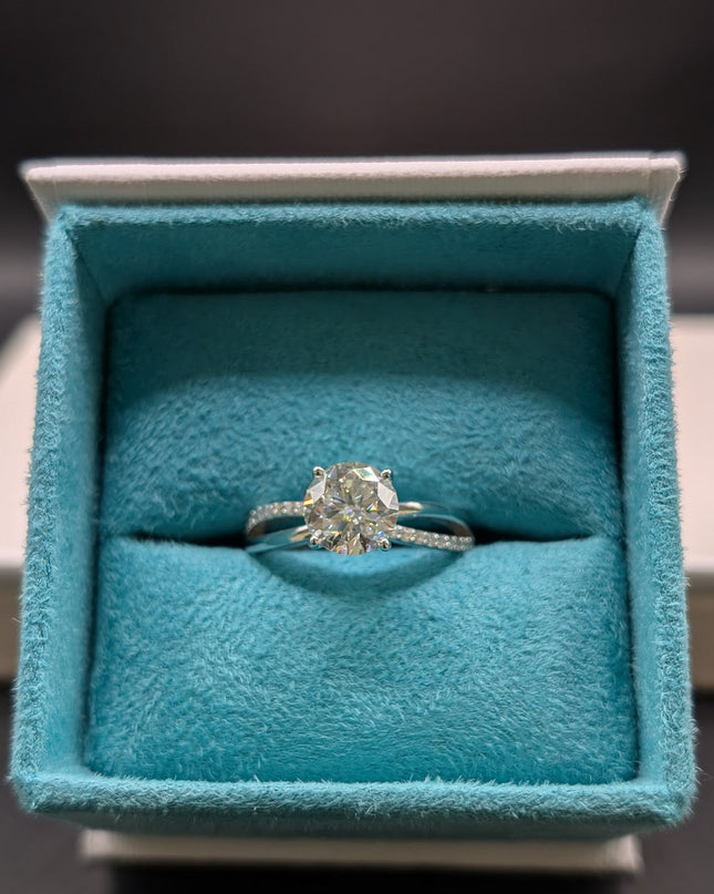 Infinity Round Diamond Engagement Ring