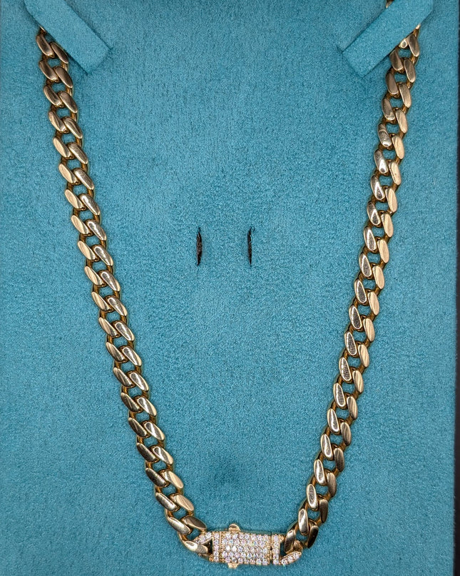 14K Gold Semi Solid Monaco Chain 6mm