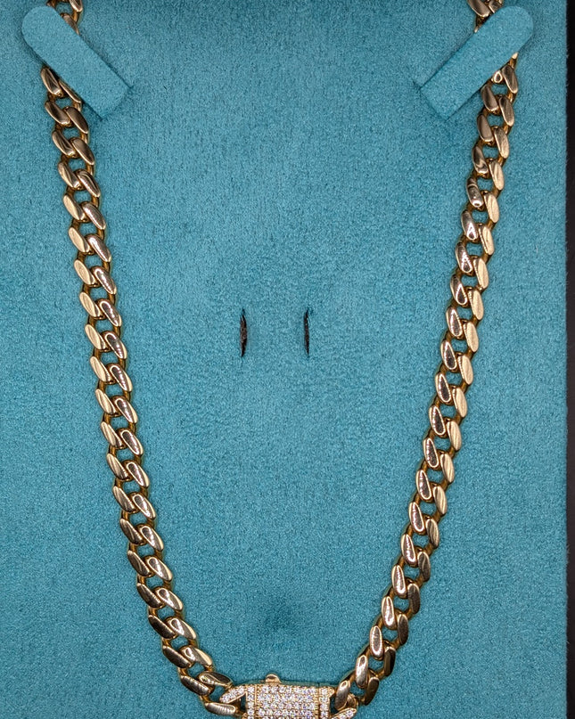 14K Gold Semi Solid Monaco Chain 6mm