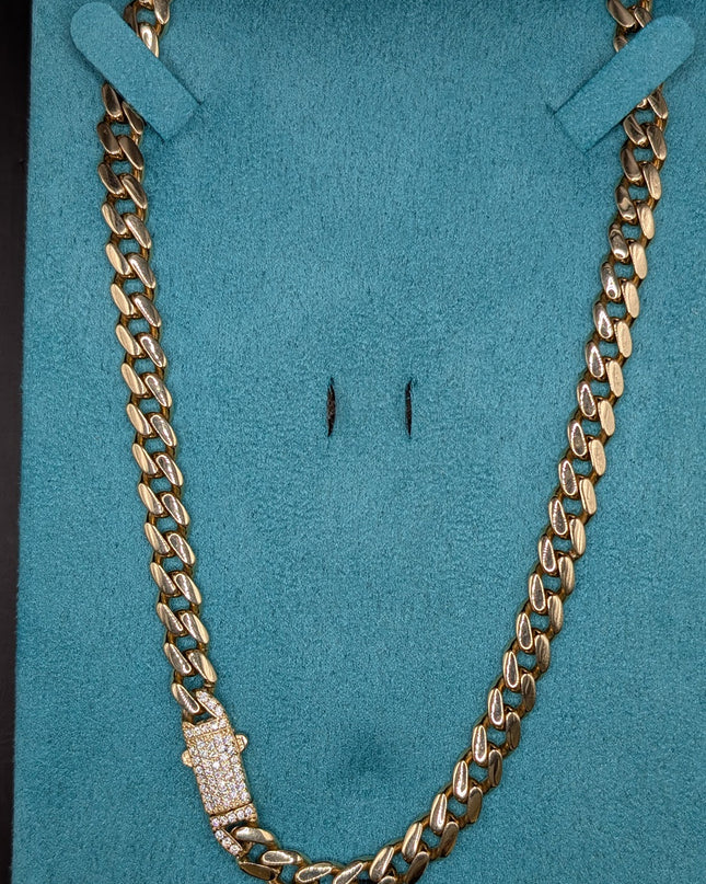 14K Gold Semi Solid Monaco Chain 6mm