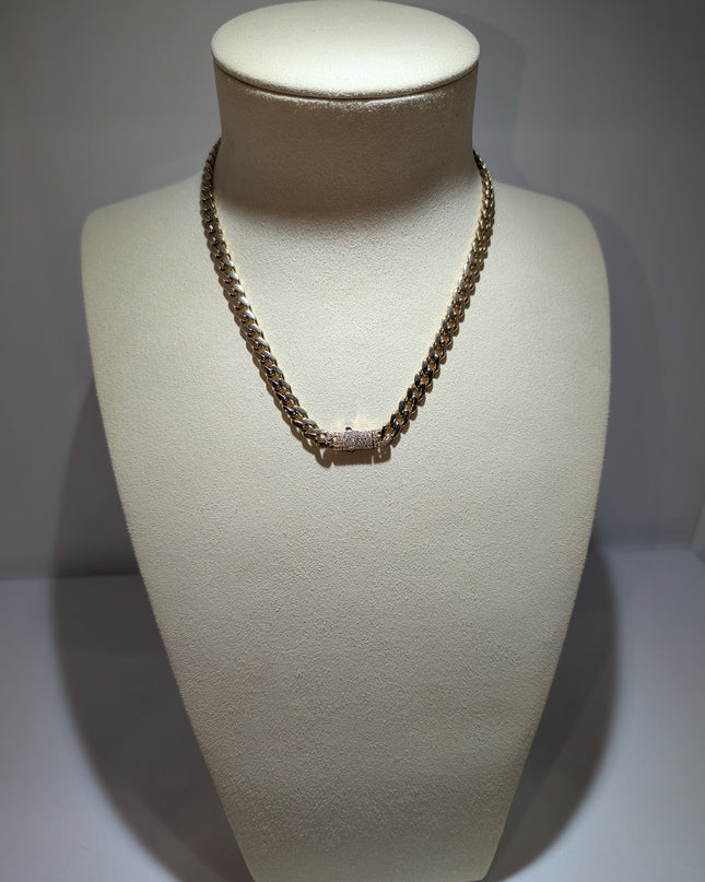 14K Gold Semi Solid Monaco Chain 6mm
