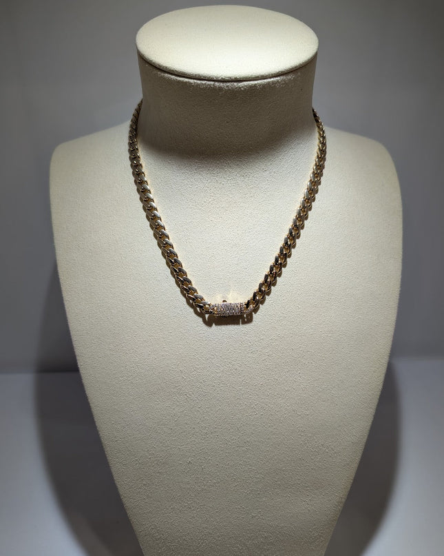 14K Gold Semi Solid Monaco Chain 6mm