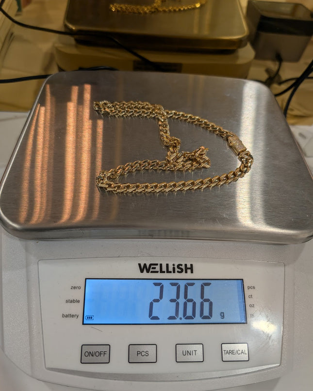 14K Gold Semi Solid Monaco Chain 6mm