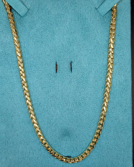 14K Gold Solid Franco Chain 4mm