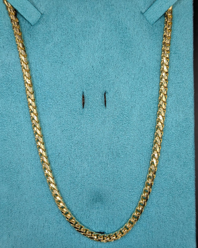 14K Gold Solid Franco Chain 4mm