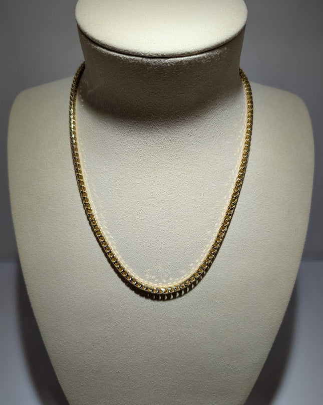 14K Gold Solid Franco Chain 4mm