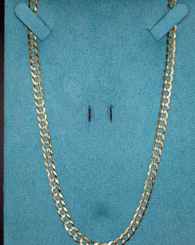 14K Gold Classic Curbed Chain 5mm