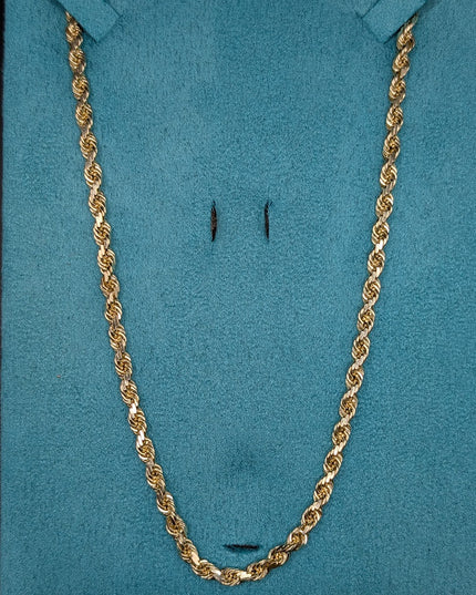 14K Gold Solid Rope Chain 3.5mm