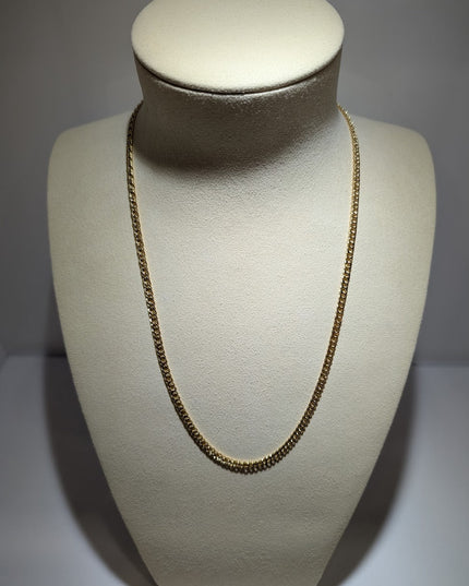 14K Gold Double Layered Cuban Link Chain 4mm