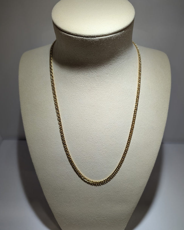 14K Gold Double Layered Cuban Link Chain 4mm