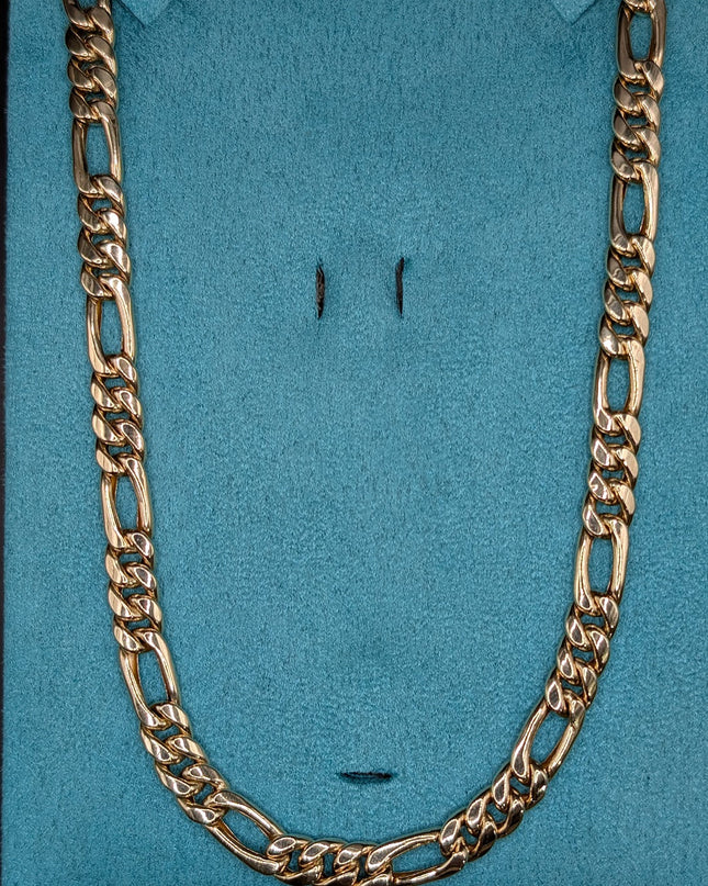 14K Gold Figaro Link Chain 7mm