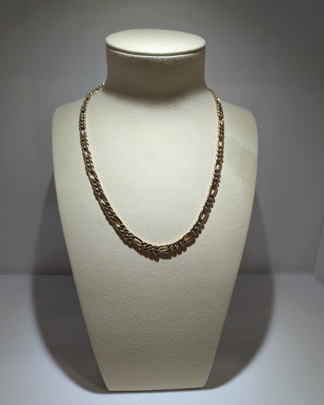 14K Gold Figaro Link Chain 7mm