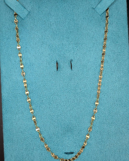 14K Gold Stylish Mariner Link Chain Necklace