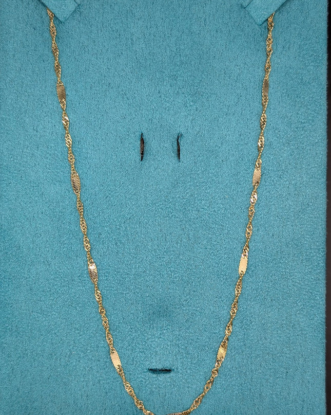 14K Gold Stylish Layered Twisted Necklace