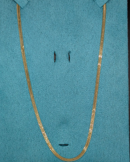 14K Gold Stylish Turkish Herringbone Chain Necklace