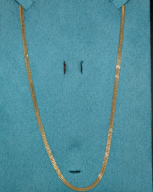 14K Gold Stylish Turkish Herringbone Chain Necklace