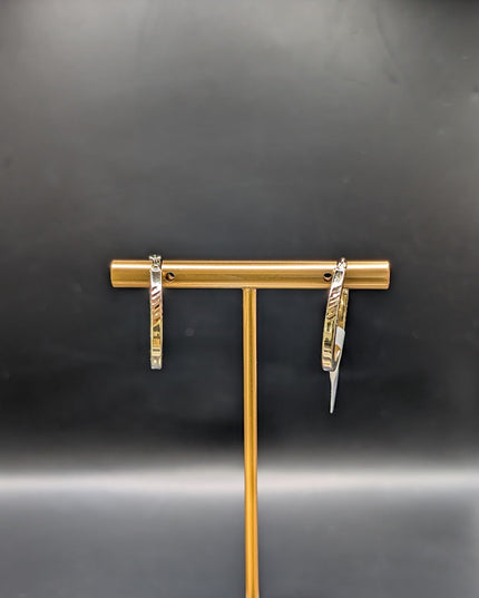 14K Gold Tri Color Small Hoop Earrings