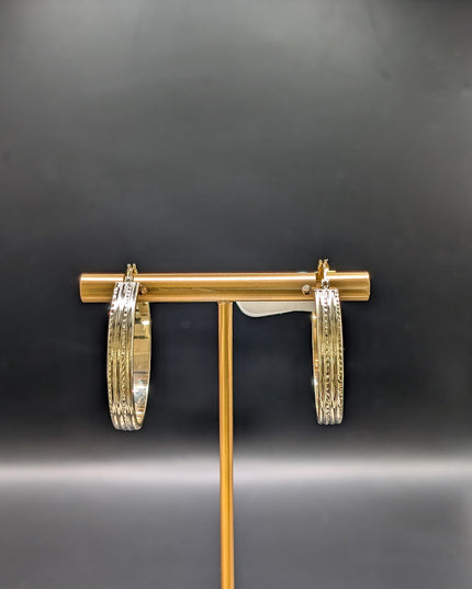 14K Gold Medium Hoop Earrings