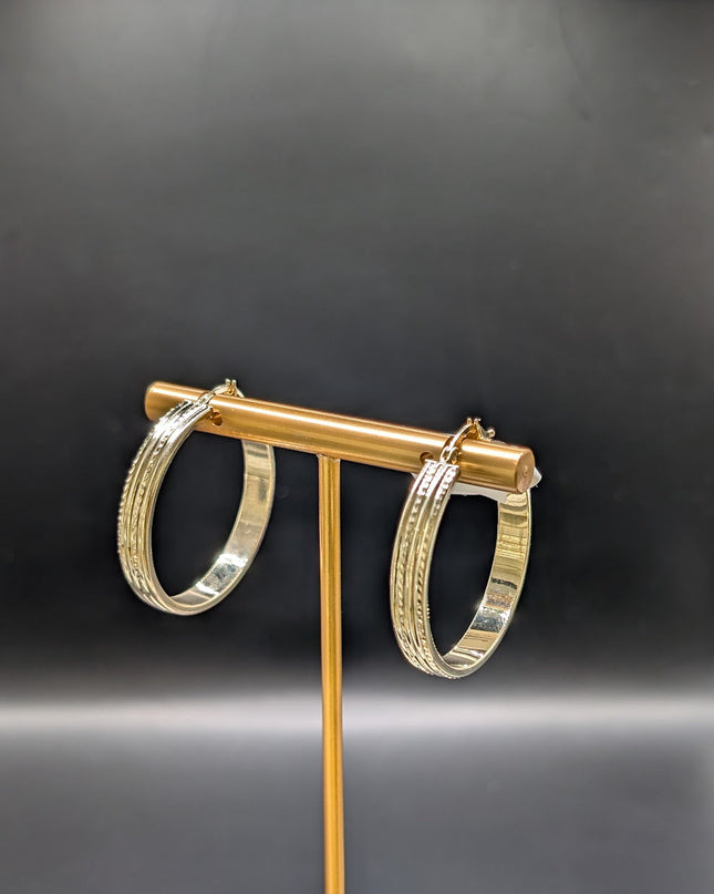 14K Gold Medium Hoop Earrings