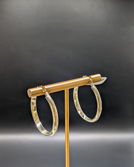 14K Gold Medium Hoop Earrings
