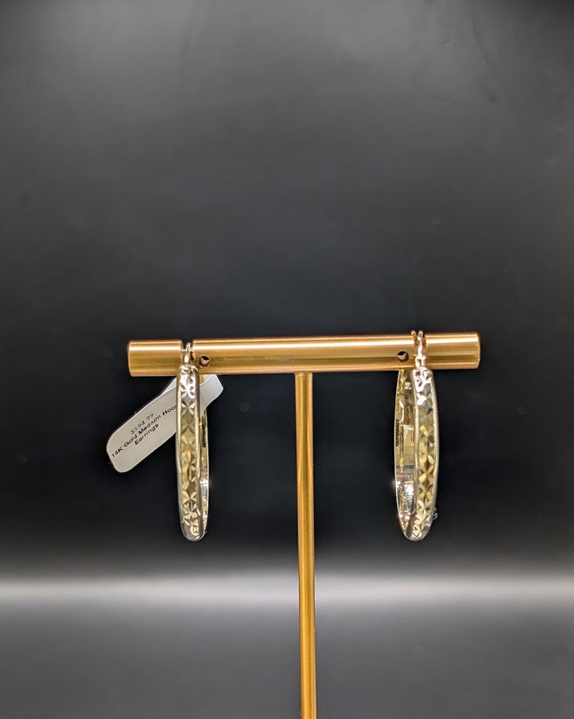 14K Gold Large Hoop Earrings