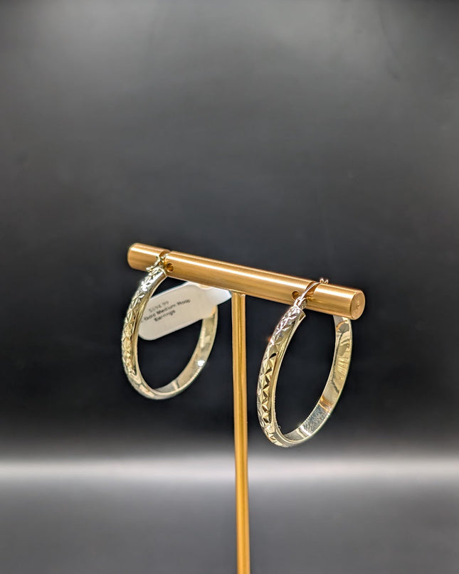 14K Gold Large Hoop Earrings
