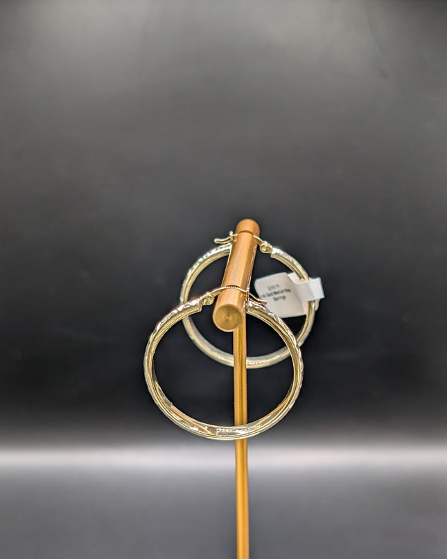 14K Gold Medium Hoop Earrings