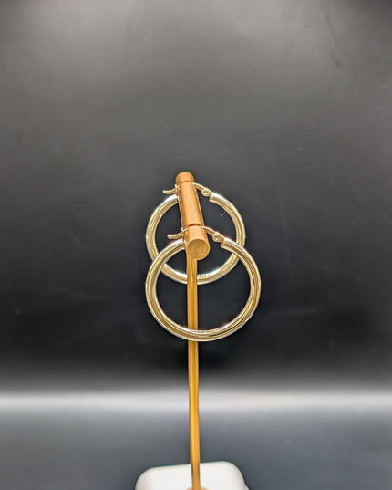 14K Gold Medium Hoop Earrings