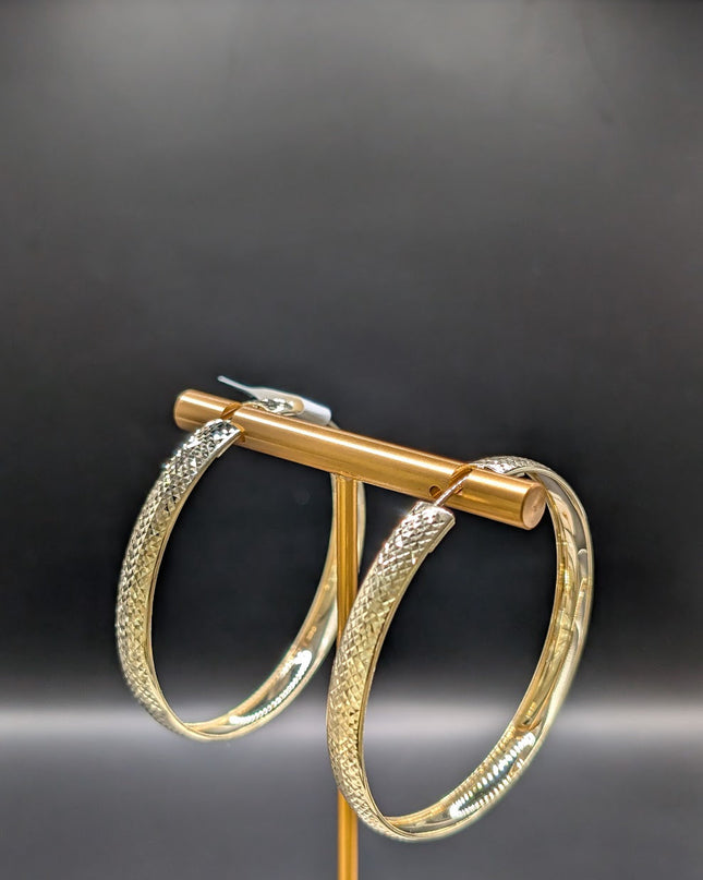14K Gold Large Hoop Earrings