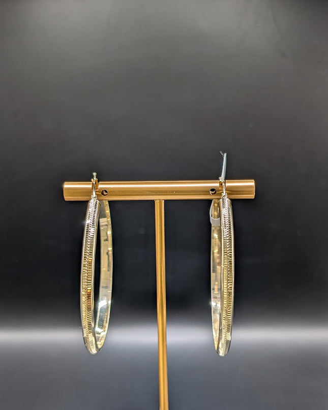 14K Gold Large  Hoop Earrings