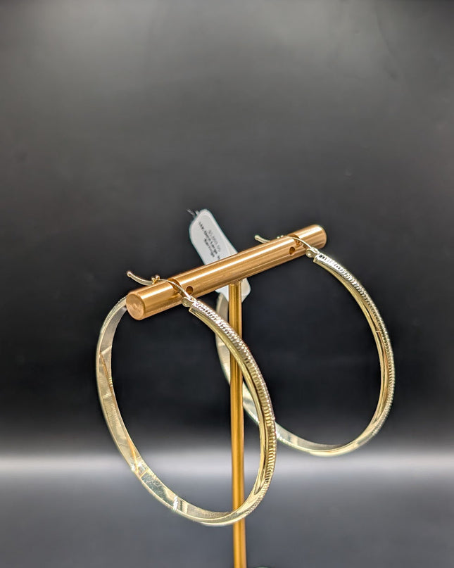 14K Gold Large  Hoop Earrings