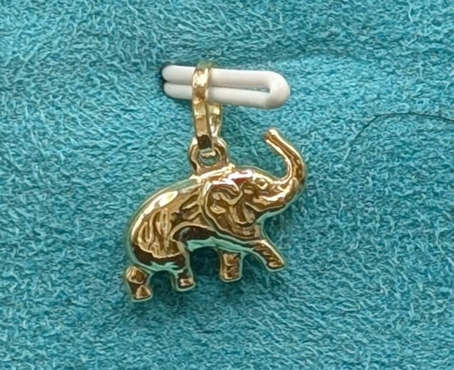 14K Gold Elephant Small Pendent