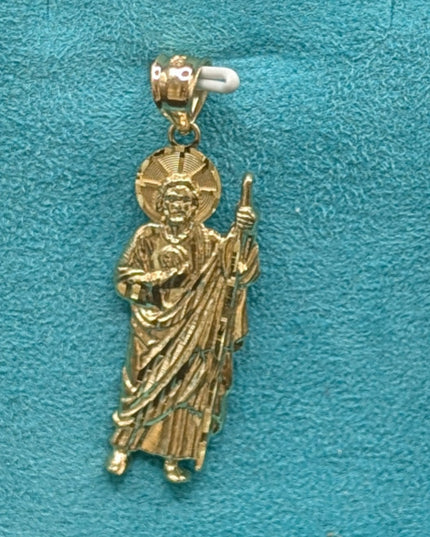 14K Gold Saint Judas All Gold Pendant