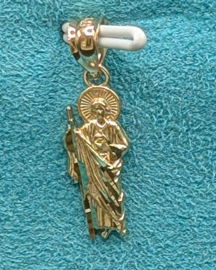 14K Gold Saint Judas Gold Small Pendant