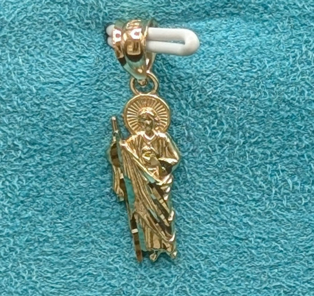 14K Gold Saint Judas Gold Small Pendant