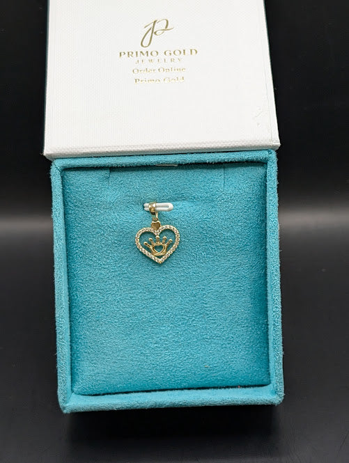 14K Gold Light Heart King Pendant