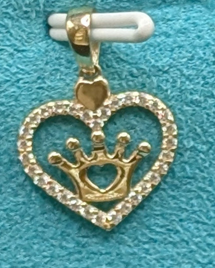 14K Gold Light Heart King Pendant